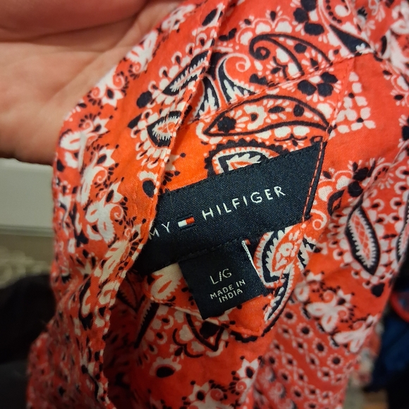 Women's Orange Patterned Top - Picture 3 of 3